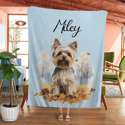 Personalized Pet Autumn Christmas Soft Blanket
