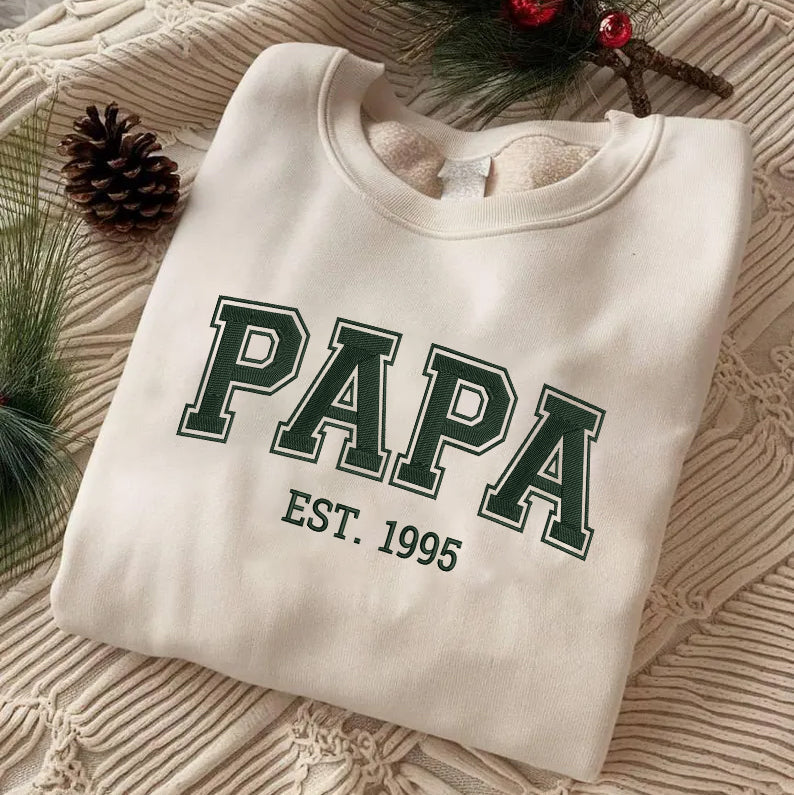 Mother's Day Personalized Embroidered Custom Text EST Hoodie Sweatshirt T-Shirt