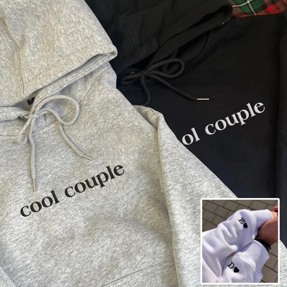 Valentine Personalized Embroidered Cool Couple Hoodie Sweatshirt T-Shirt