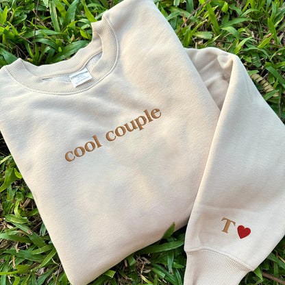 Valentine Personalized Embroidered Cool Couple Hoodie Sweatshirt T-Shirt
