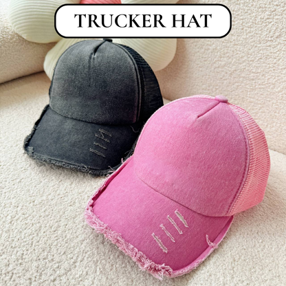 Personalized Embroidered Custom Text Birth Month Flowers Mom Dad Mother's Day Father's Day Dyed Cap Trucker Hat Normal Cap