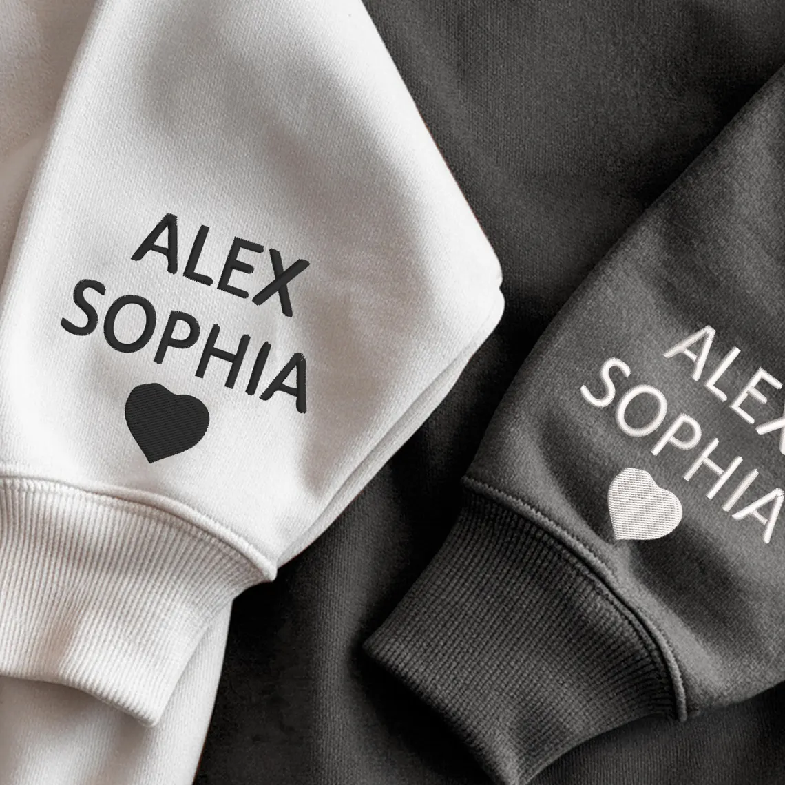 Mother's Day Personalized Embroidered Custom Text MOM MAMA GRANDMA Hoodie Sweatshirt T-Shirt