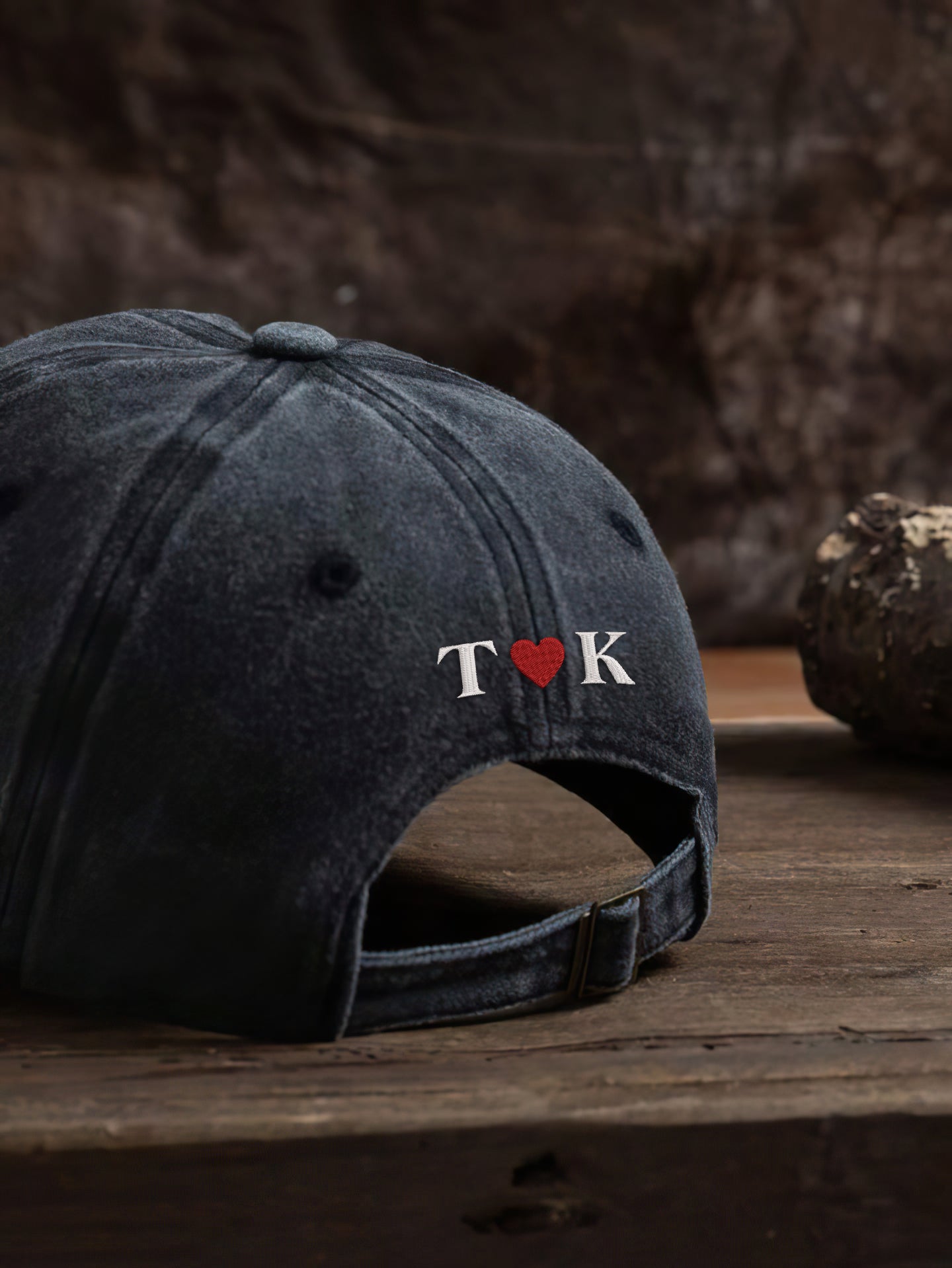 Valentine Custom Embroidered Roman Numeral Dyed Cap Initial On Back