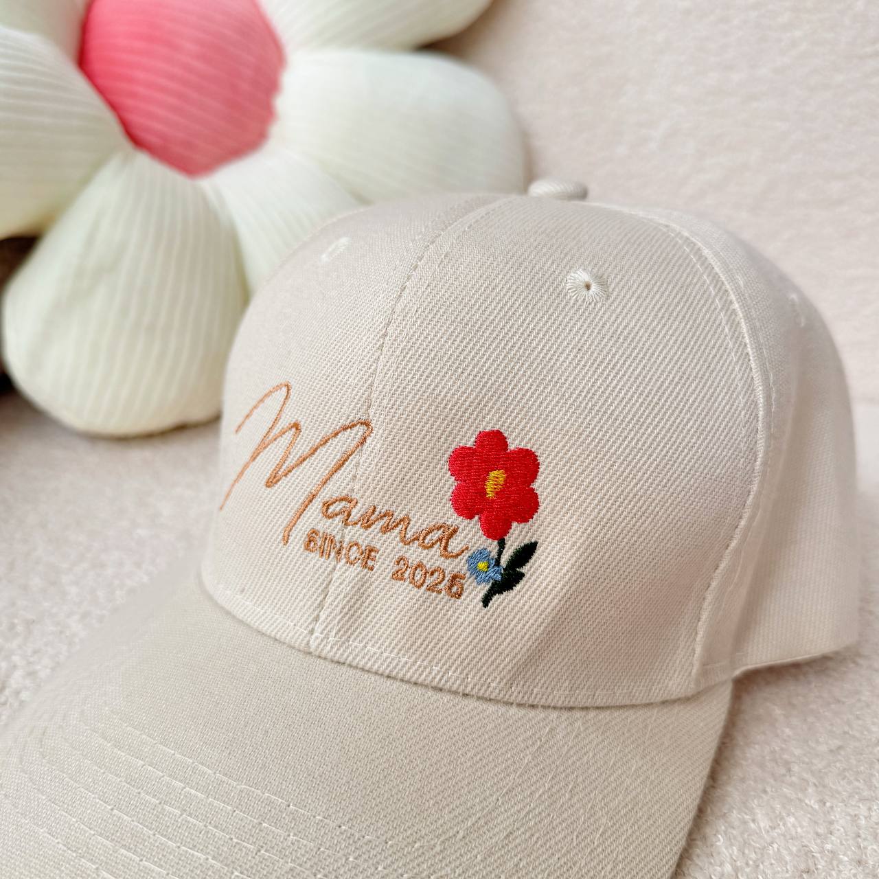 Personalized Embroidered Custom Text Birth Month Flowers Mom Dad Mother's Day Father's Day Dyed Cap Trucker Hat Normal Cap